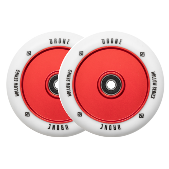DRONE HOLLOW SERIES WHEELS 110MM - RED/WHITE
